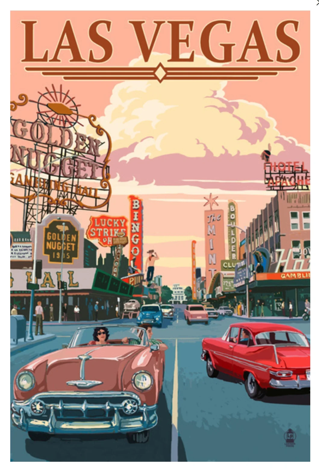 Vintage Vegas postcard